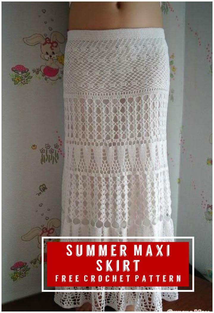 Summer Maxi Skirt Free Crochet Pattern 